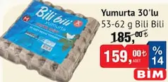 BİLİ BİLİ YUMURTA 30'LU 53-62 G